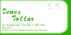 denes tollar business card